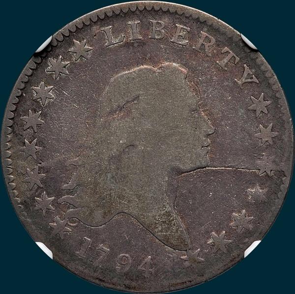 1794, O-104a, Flowing Hair, Half Dollar