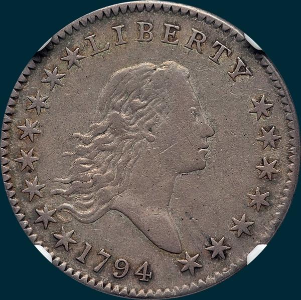 1794, O-105, Flowing Hair, Half Dollar