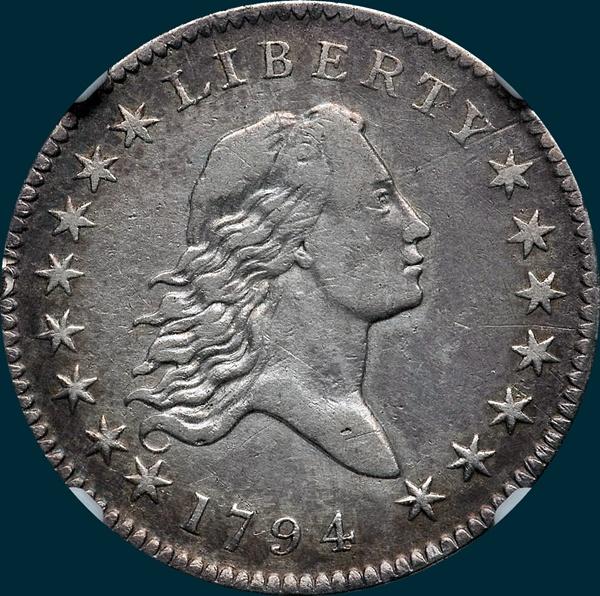 1794, O-108, Flowing Hair, Half Dollar