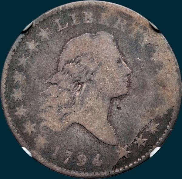 1794, O-108, Flowing Hair, Half Dollar