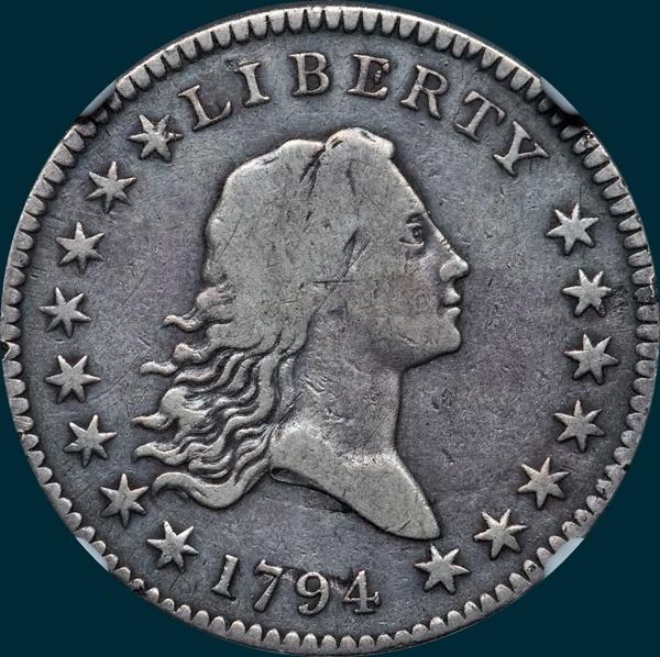 1794, O-109, Flowing Hair, Half Dollar