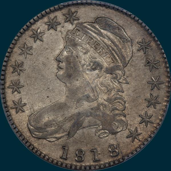 1818, O-115a, Capped Bust, Half Dollar