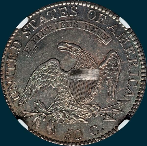 1818, O-101, 8 over 7, Large 8, Capped Bust, Half Dollar 