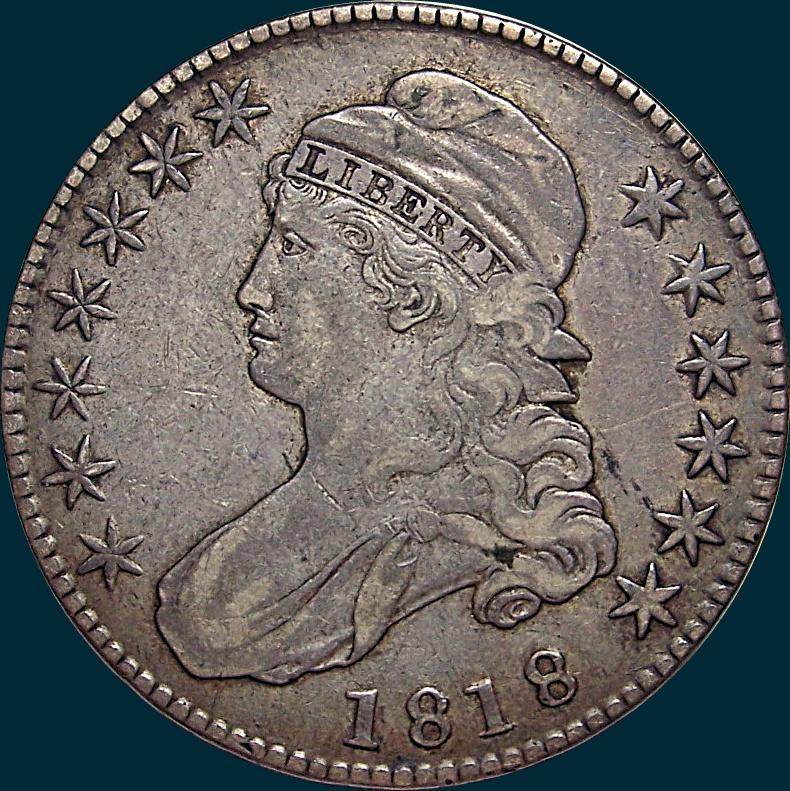 1818, O-111, Capped Bust, Half Dollar