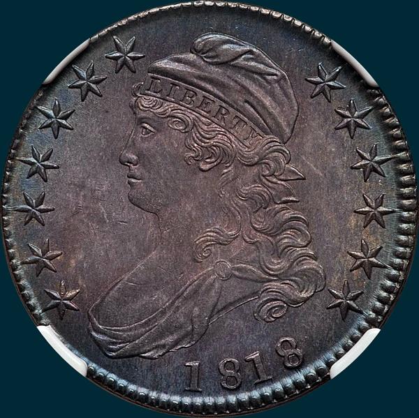 1818, O-112, Capped Bust, Half Dollar