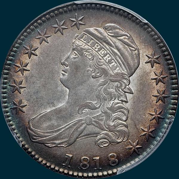 1818, O-114, Capped Bust, Half Dollar