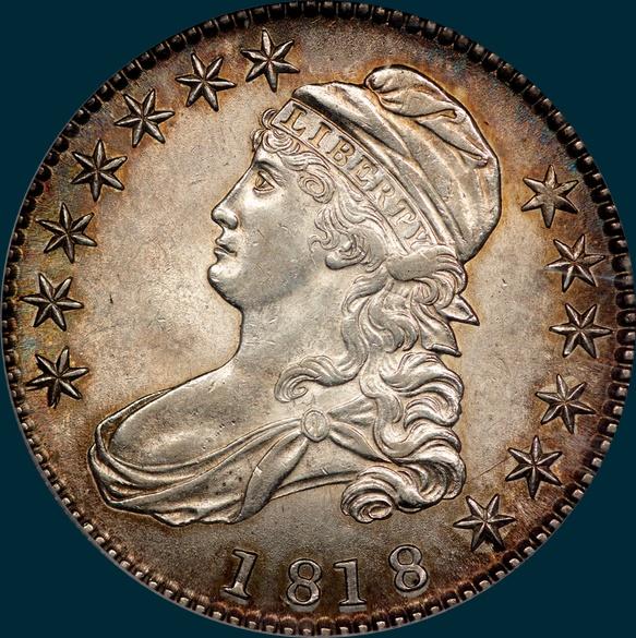 1818, O-114a, Capped Bust, Half Dollar