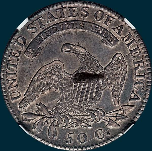1819, O-103a, Large 9 over 8, Capped Bust, Half Dollar