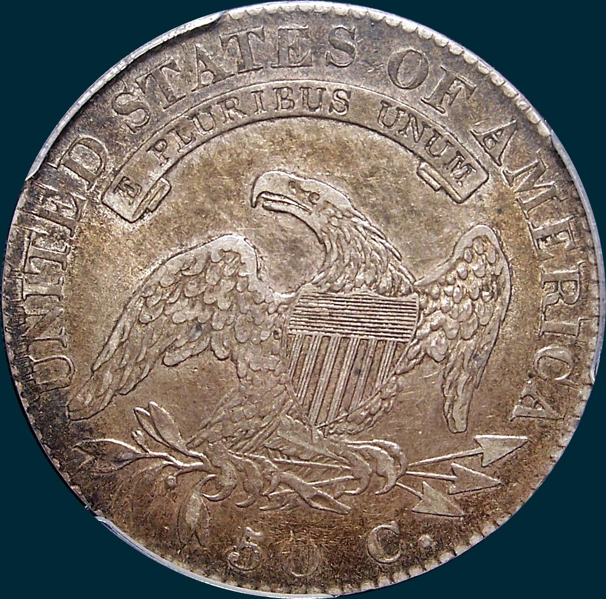 1819, O-104, Large 9 over 8, Capped Bust, Half Dollar