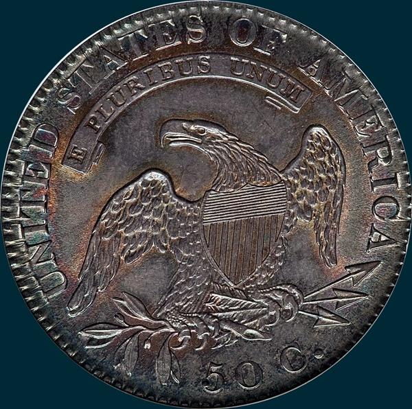 1819/8 O-105, capped bust, half dollar