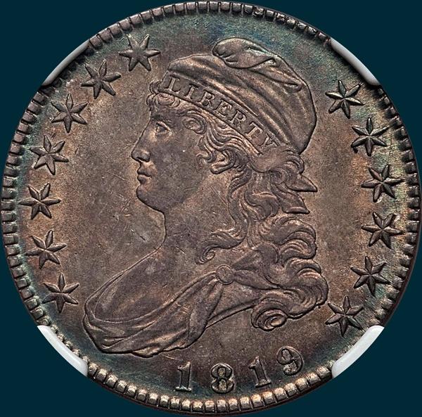 1819, O-114, Capped Bust, Half Dollar