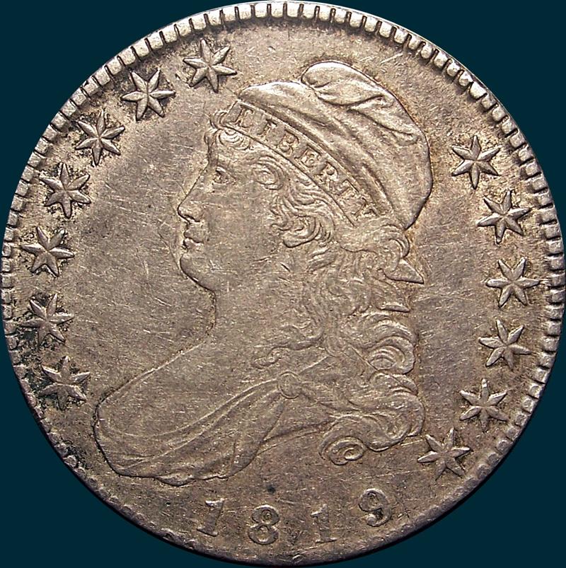 1819, O-115, Capped Bust, Half Dollar