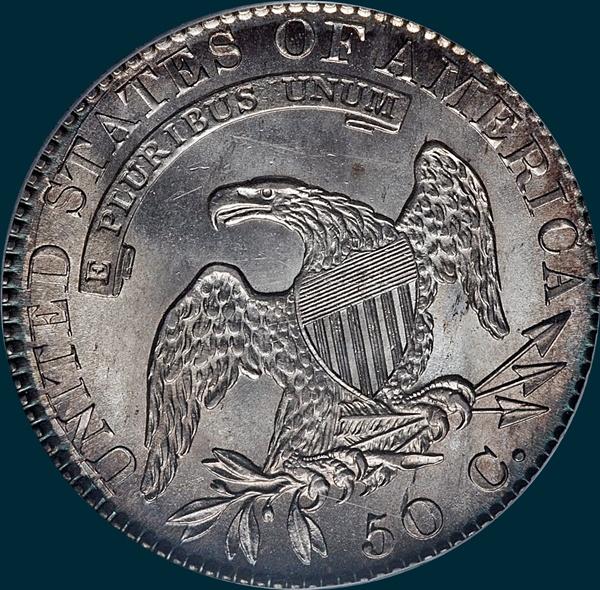 1821, O-101, Capped Bust, Half Dollar