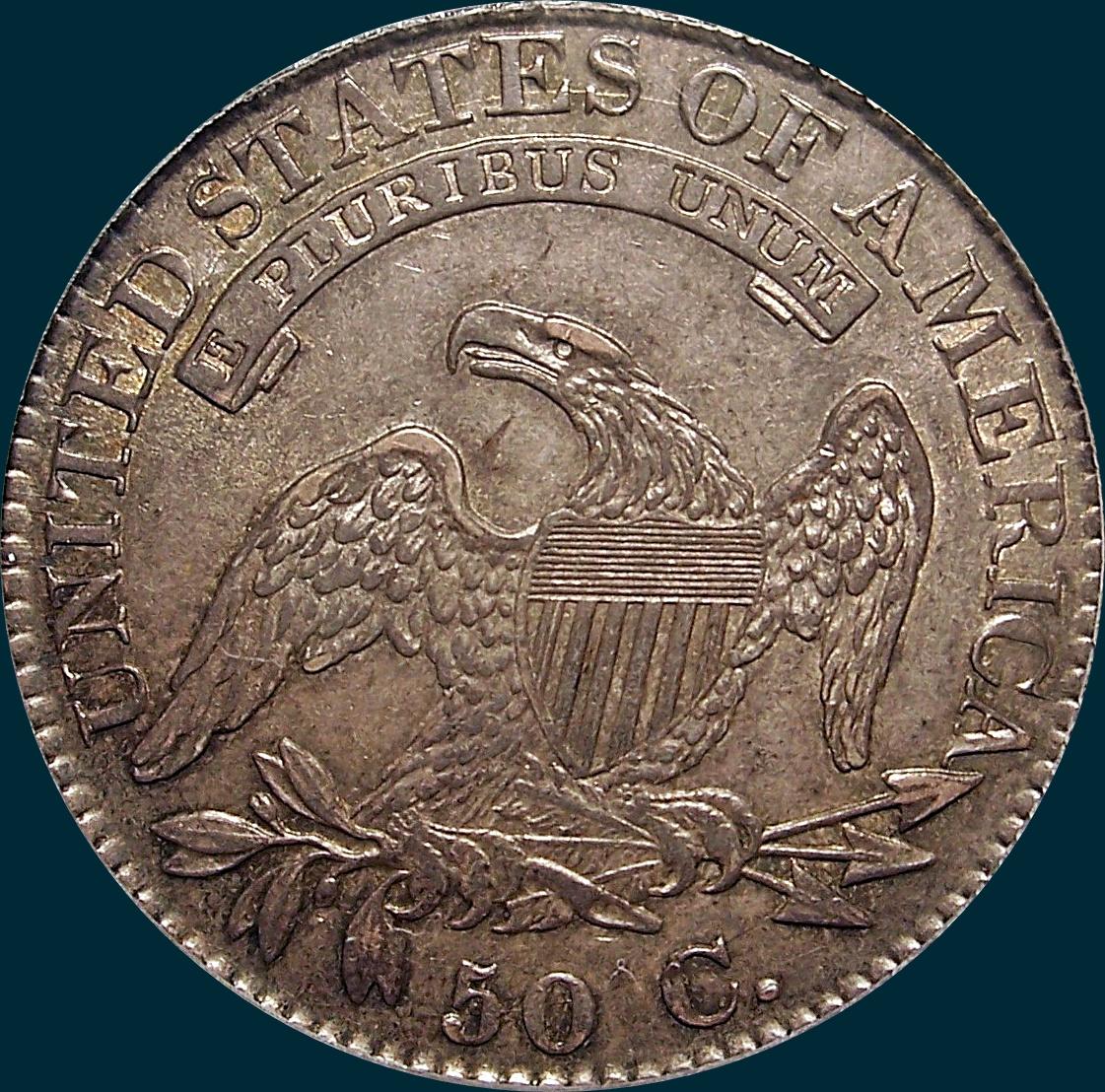 1823, O-111a, Capped Bust, Half Dollar