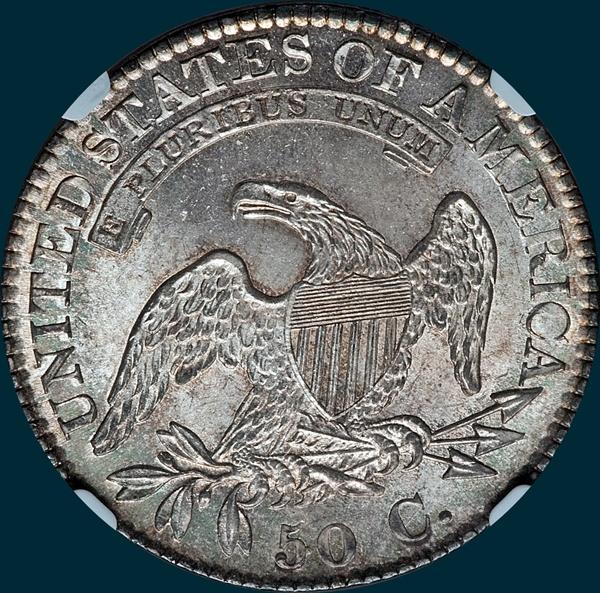 1823 O-111, Capped bust Half Dollar