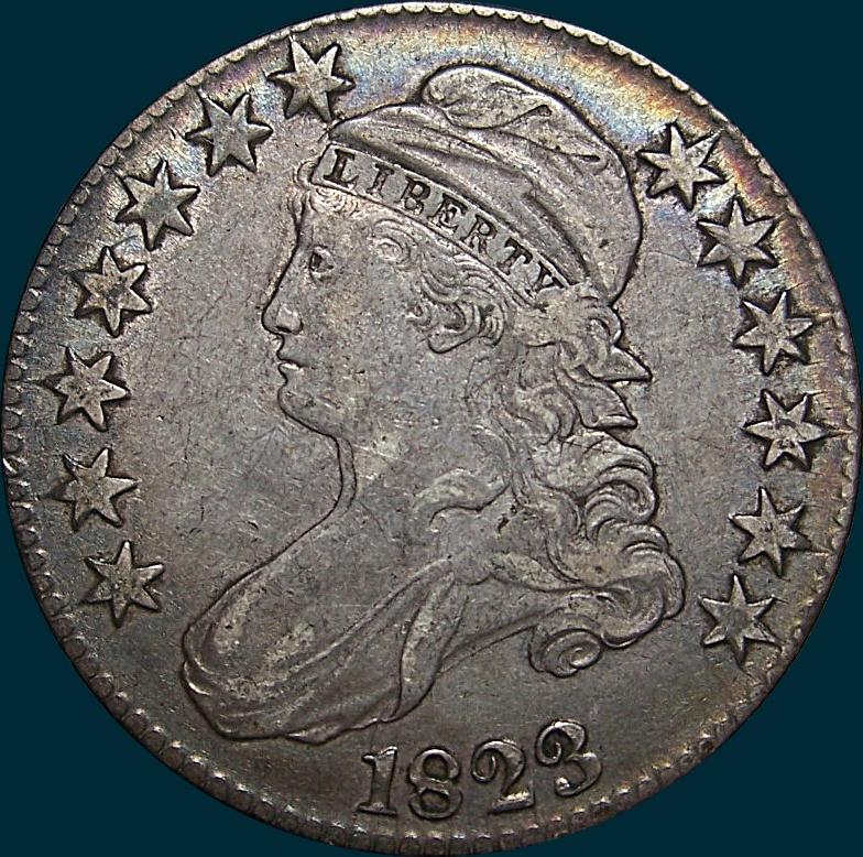 1823, O-103a, Capped Bust, Half Dollar