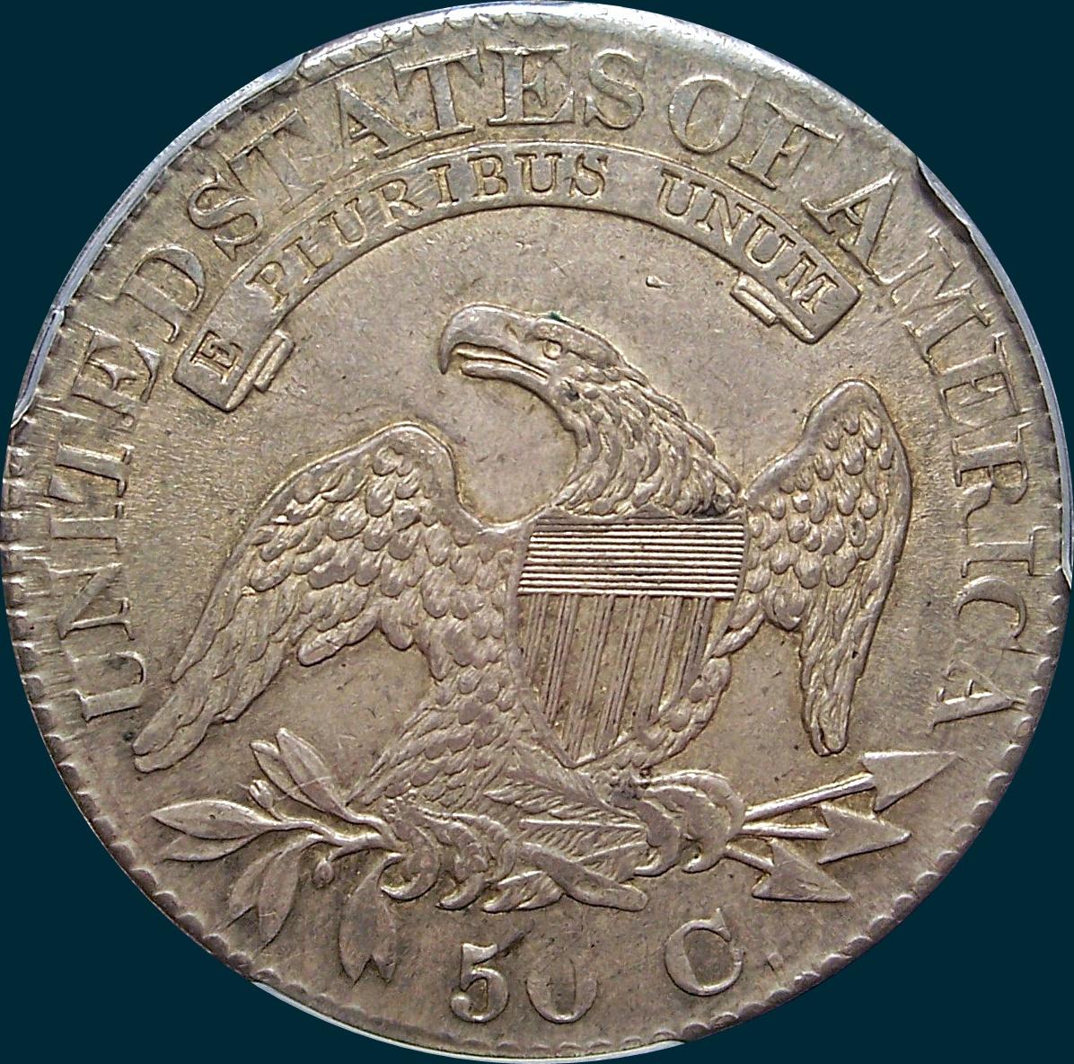 1824 over 4, O-110, capped bust half dollar