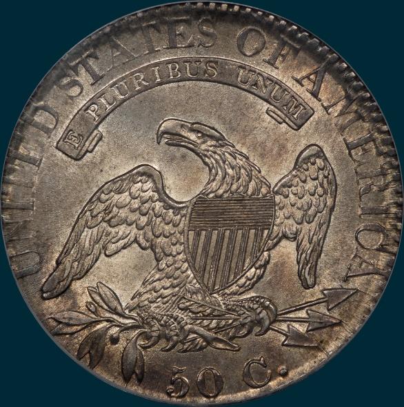 1825, O-115 capped bust half dollar