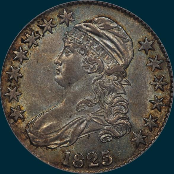 1825, O-110, Capped Bust, Half Dollar