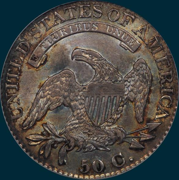 1825, O-110 capped bust half dollar