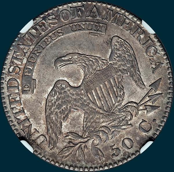 1824, O-106, Capped Bust, Half Dollar