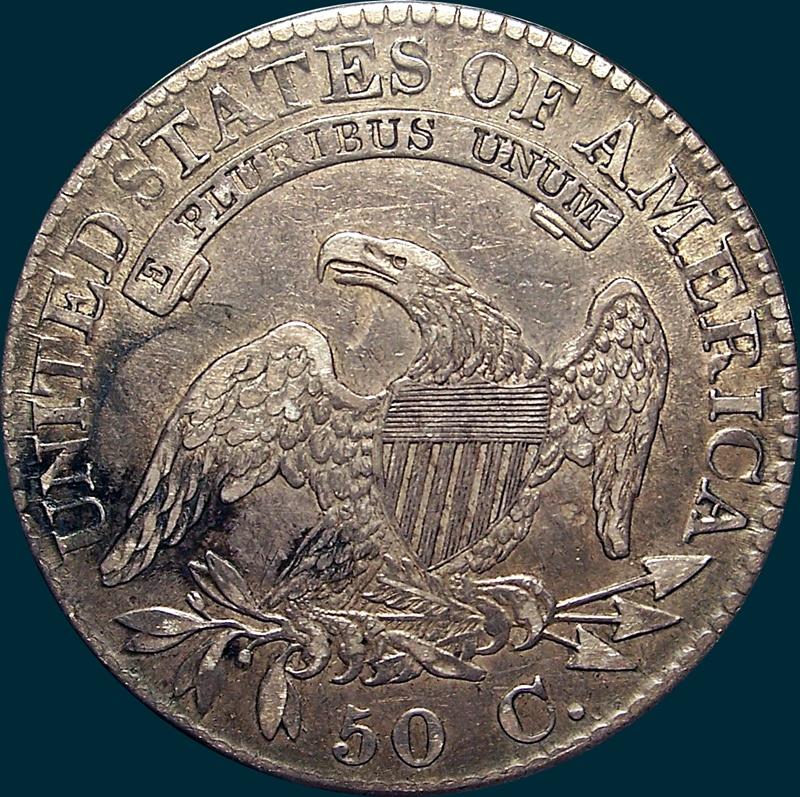 1824, O-108, Capped Bust, Half Dollar