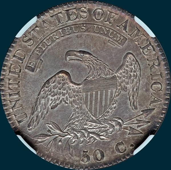 1823, O-102, capped bust. half dollar