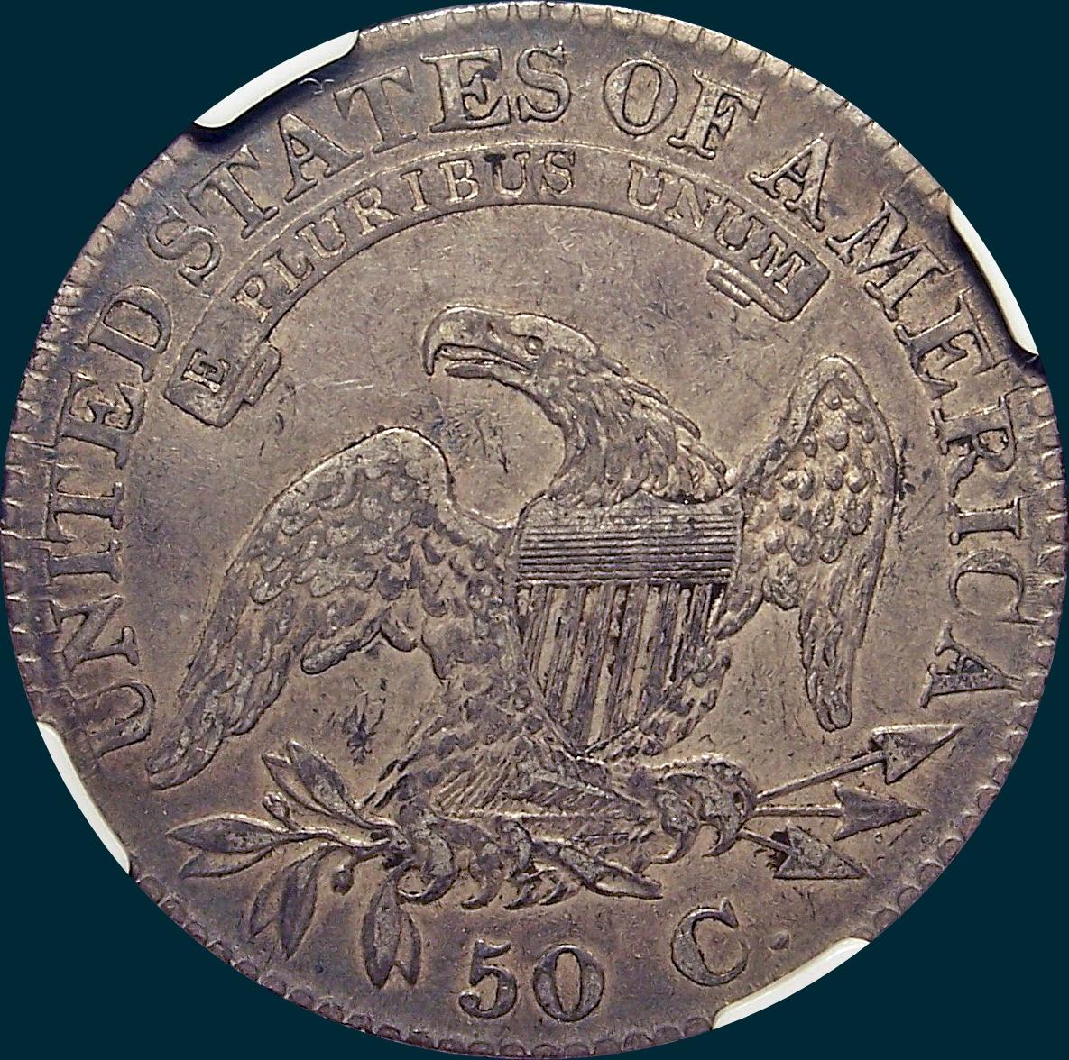 1823, O-112, capped bust. half dollar