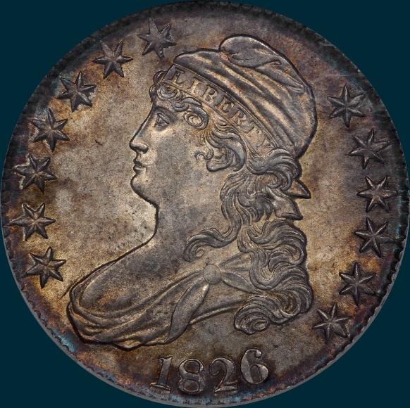 1826, O-112a, Capped Bust, Half Dollar