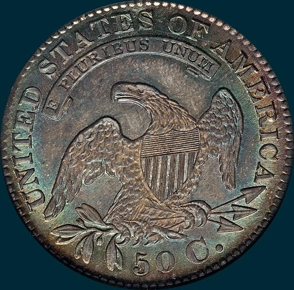 1829, O-115, Capped Bust, Half Dollar