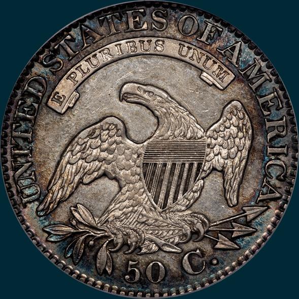 1827 O-145, Capped bust half dollar