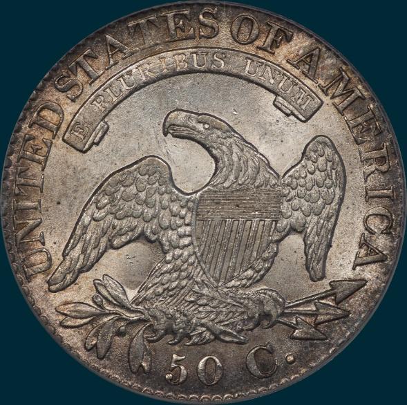 1827 O-106, Capped bust half dollar