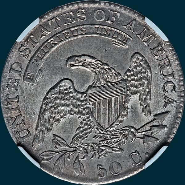 1832, O-120, Small Letters, Capped Bust, Half Dollar