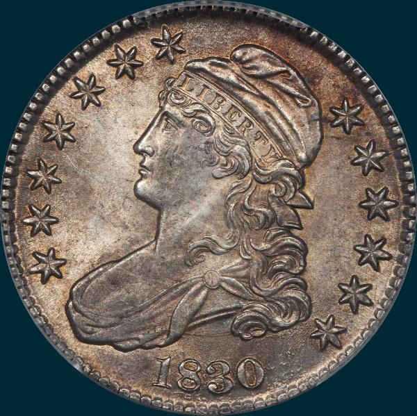 1830, O-110"a" , Small 0, Capped Bust Half Dollar