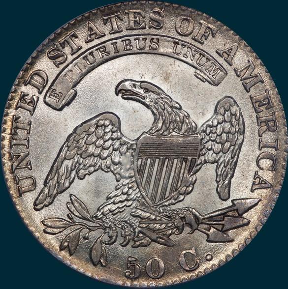 1832 O-116 capped bust half dollar
