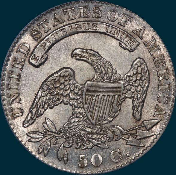 1832 O-121 capped bust half dollar
