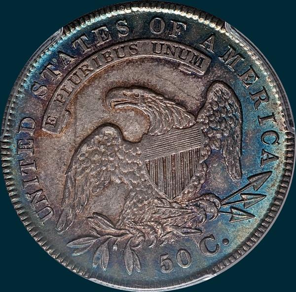1836 o-101, capped bust half dollar