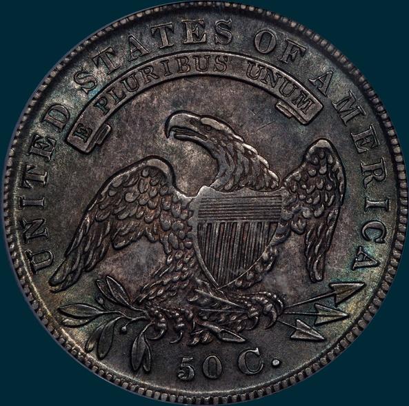 1836, O-102, Capped Bust, Half Dollar