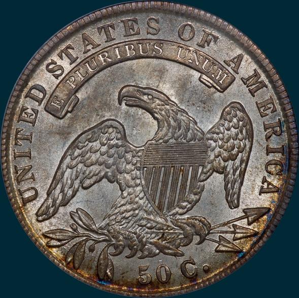 1836 o-122, capped bust half dollar