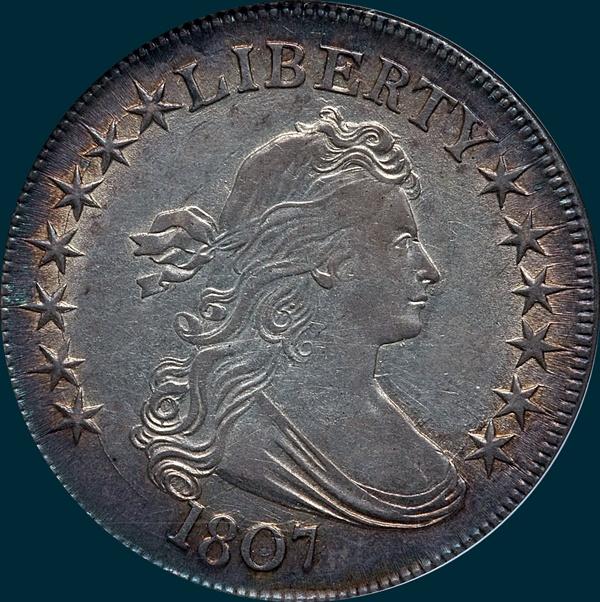 1807, O-105a, Draped Bust, Half Dollar