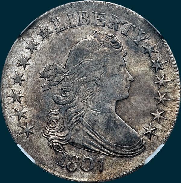 1807, O-103a, Draped Bust, Half Dollar