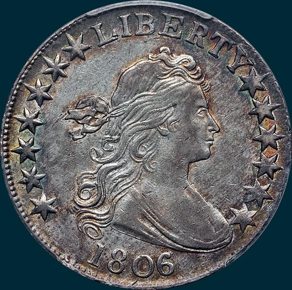 1806/5, O-101, Draped Bust, Half Dollar