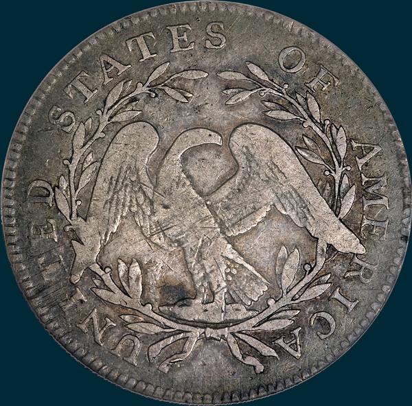 1795, O-127 Edge, Flowing Hair, Half Dollar