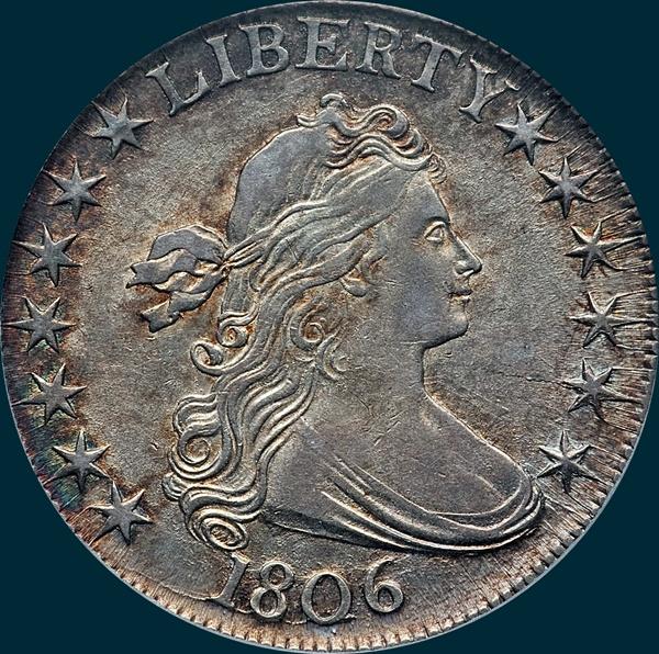 1806, O-109a, Draped Bust, Half Dollar