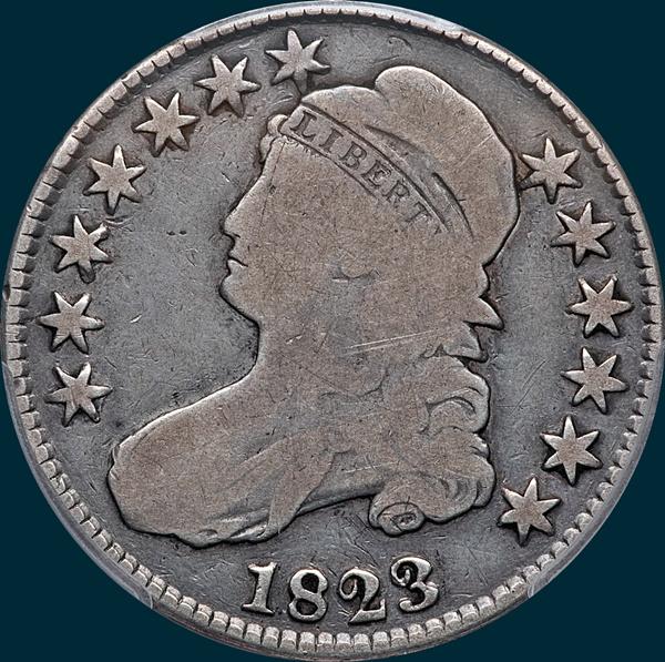 1823, O-113, Capped Bust, Half Dollar