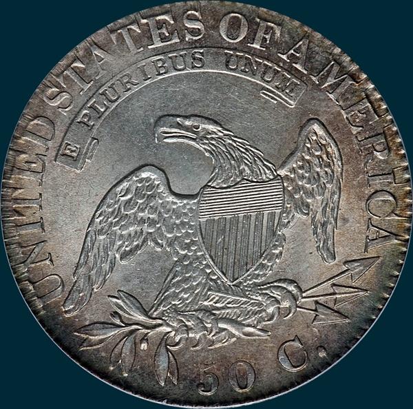 1824, O-111, Capped Bust, Half Dollar