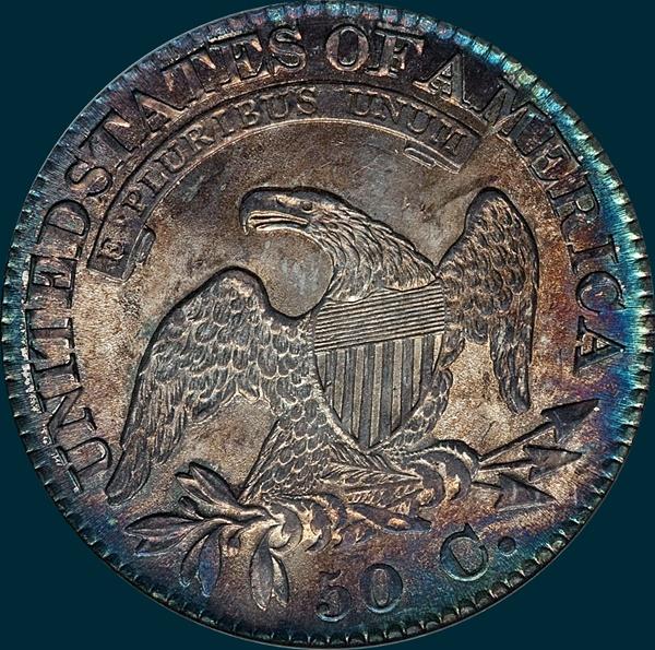 1825, O-101, Capped Bust, Half Dollar
