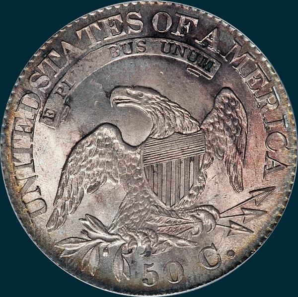 1825, O-105, Capped Bust, Half Dollar