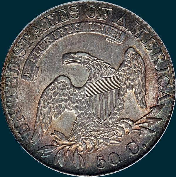 1825, O-106a, Capped Bust, Half Dollar