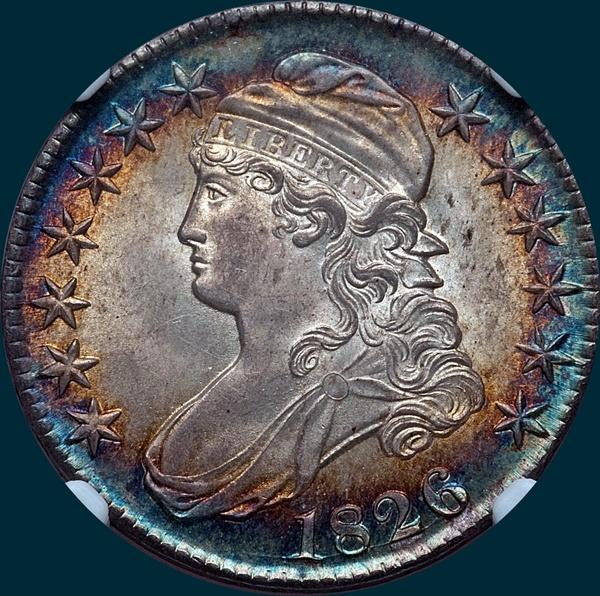 1826, O-101a, Capped Bust, Half Dollar